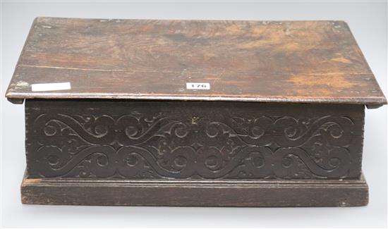 An oak bible box length 51cm